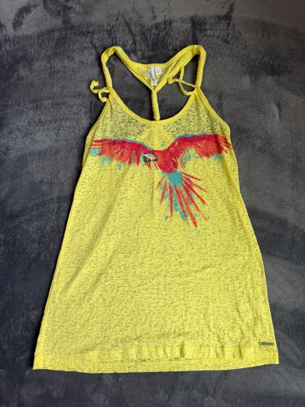 Xhilaration Yellow Twisted Strap Tank Top